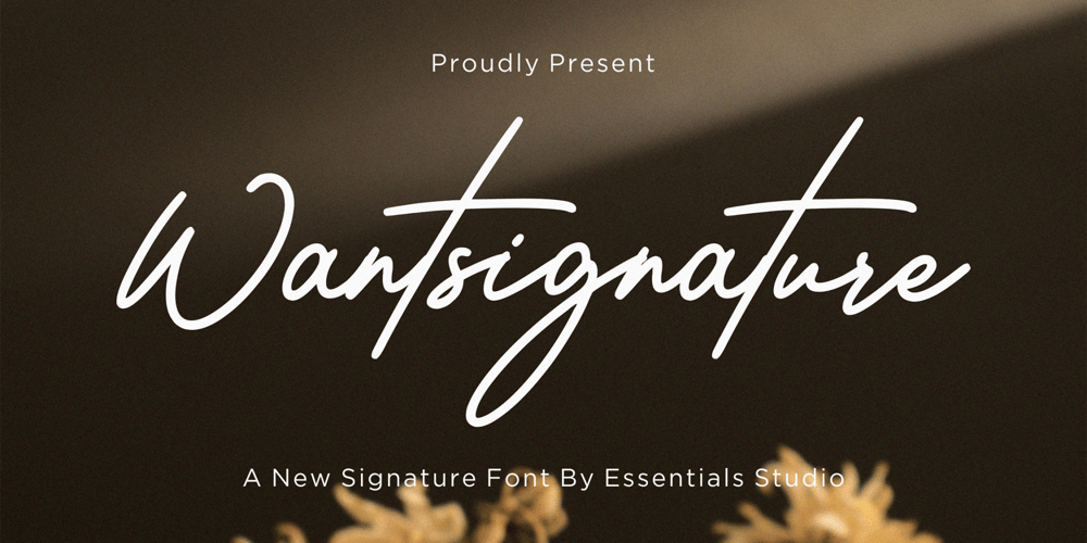 Wantsignature font