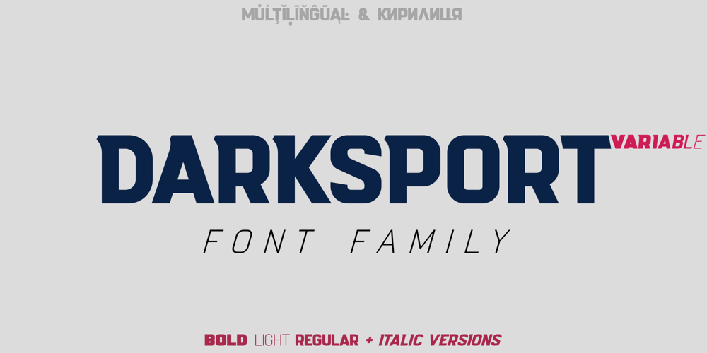 Dark Sport font