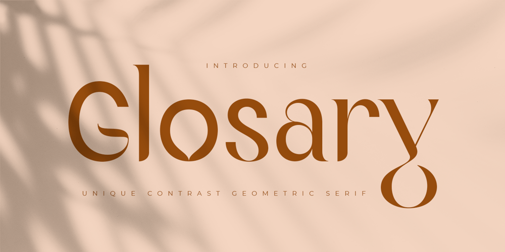 Glosary font