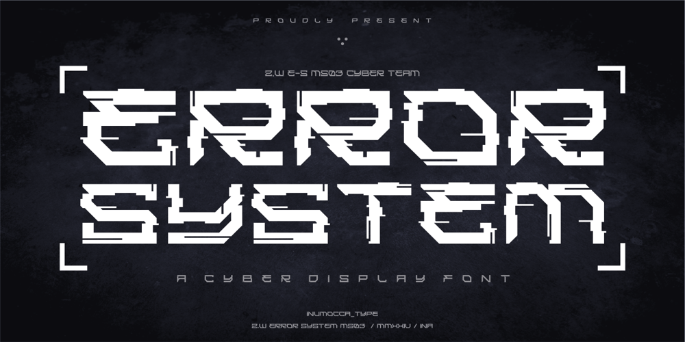 ZW Error System font