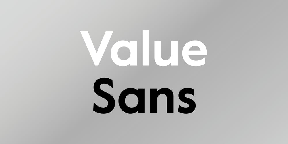 Value Sans font