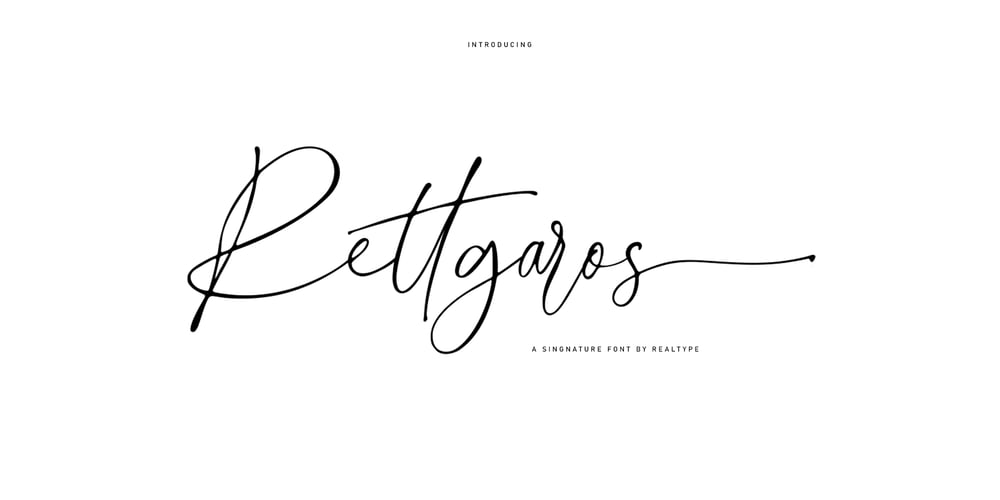 Rettgaros Script font