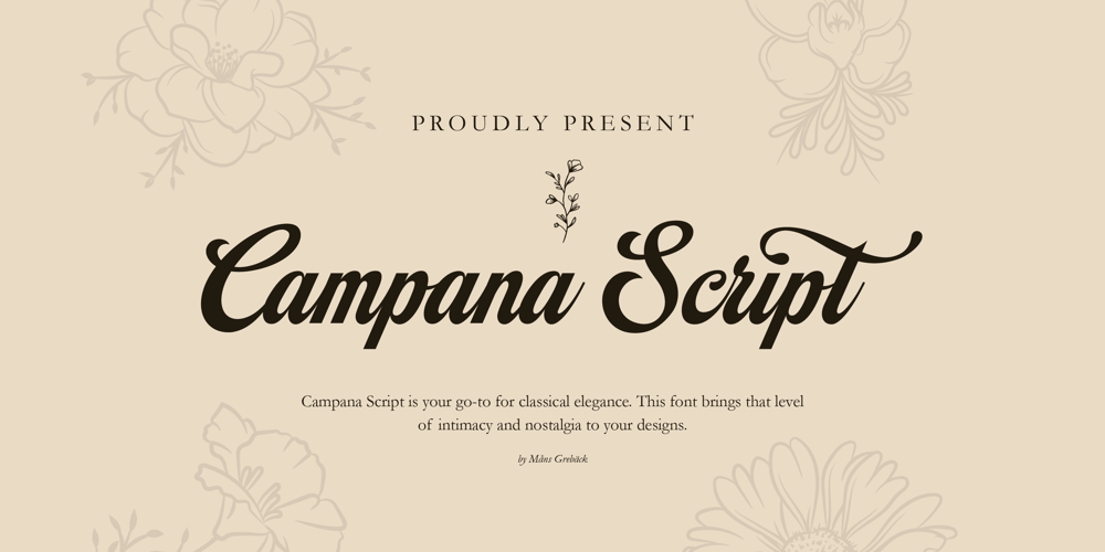 Campana Script font