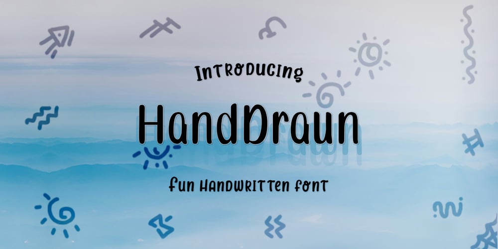 Hand draun font