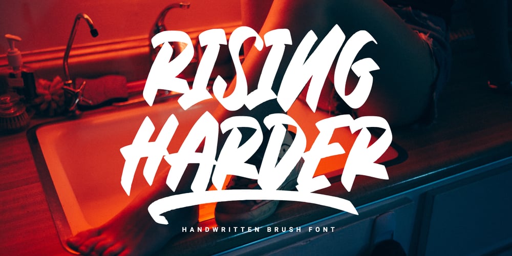 Rising Harder font