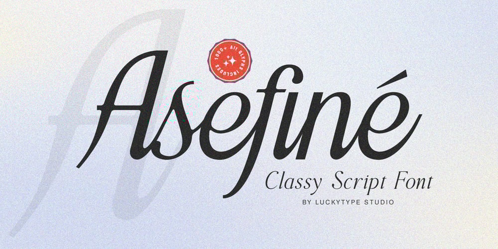 Asefine font