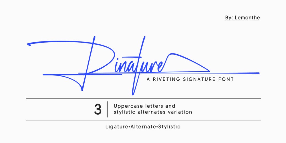 Rinature font