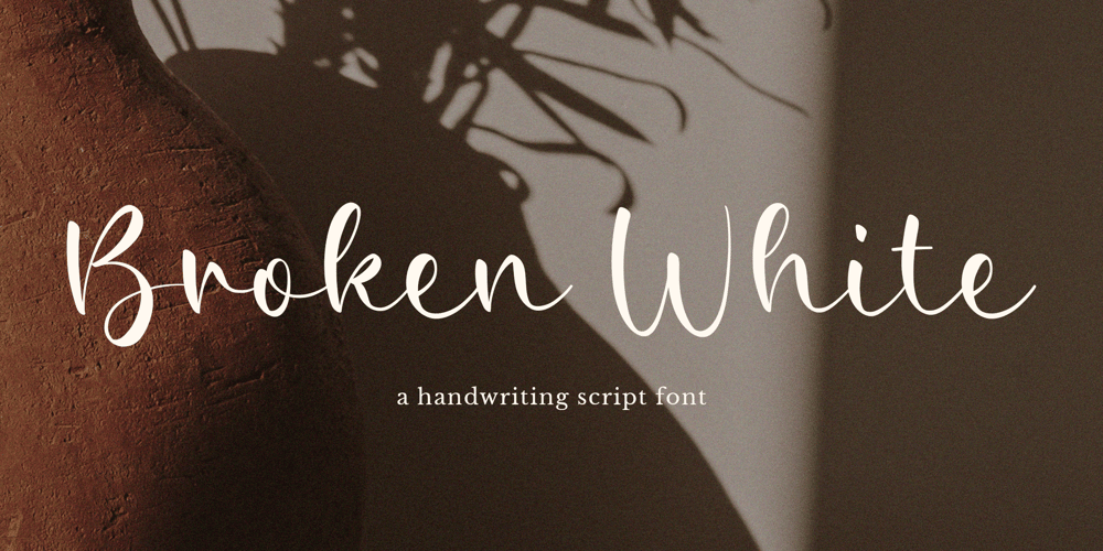 Broken White font