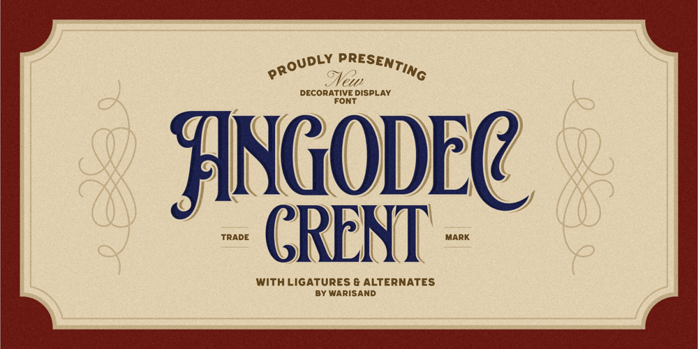 Angodec Crent font