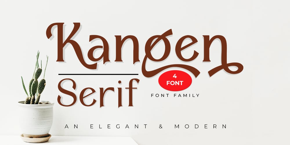 Kangen Serif font