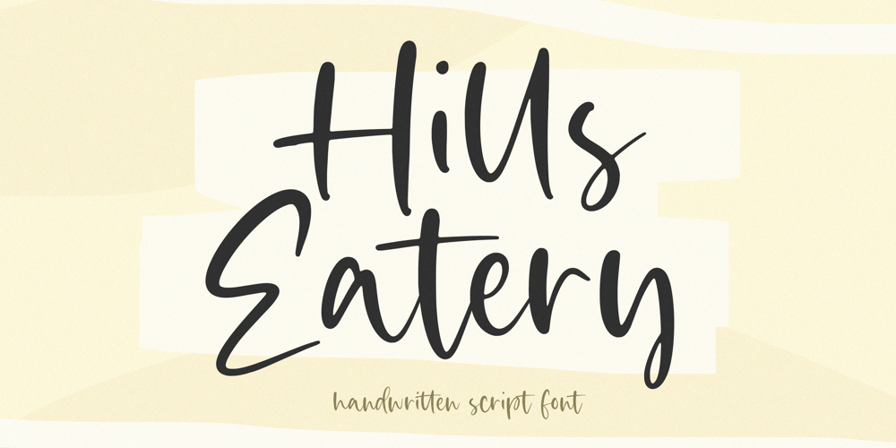 Hills Eatery font
