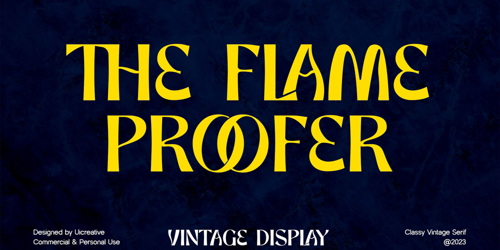 The Flame Proofer font