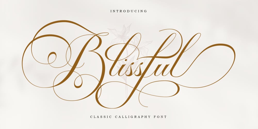 Blissful Script font