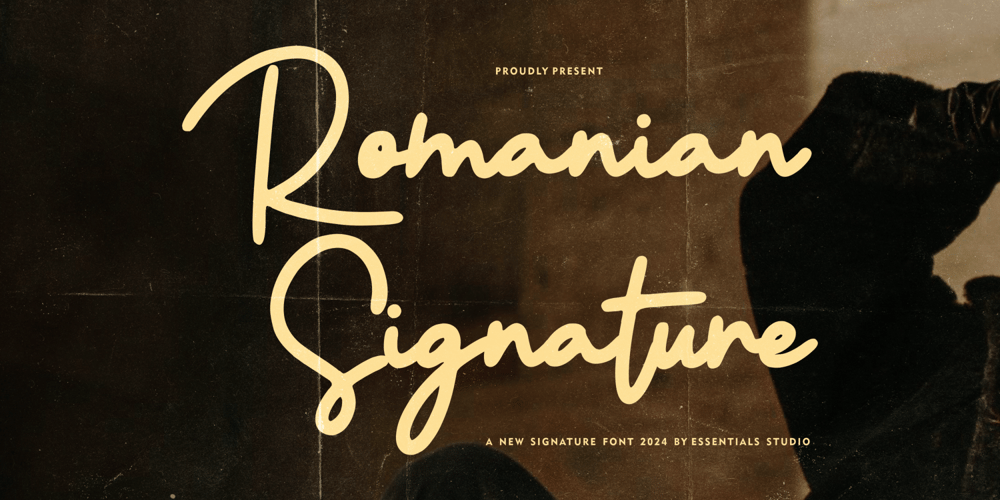 Romanian Signature font