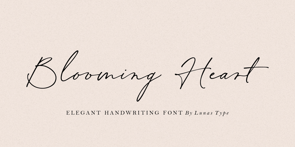Blooming Heart font