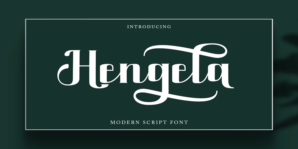 Hengela Script font
