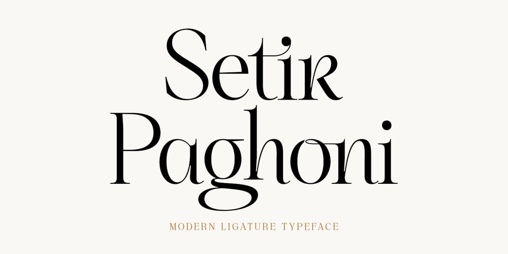 Setir Paghoni font