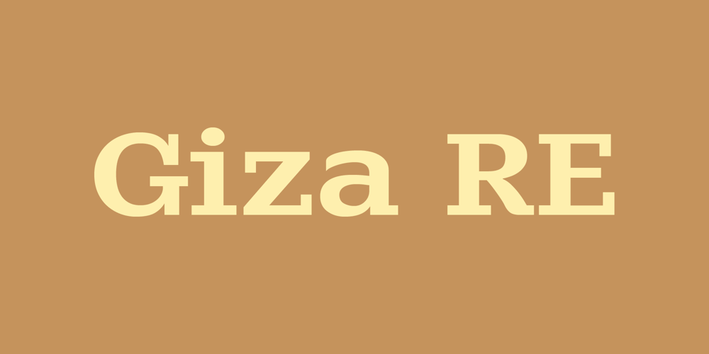 Giza RE font