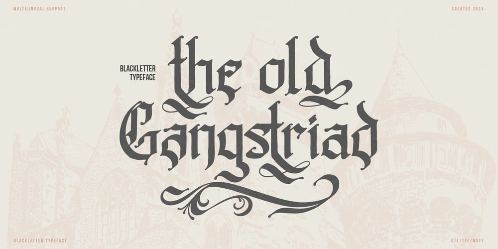 Old Gangstriad font