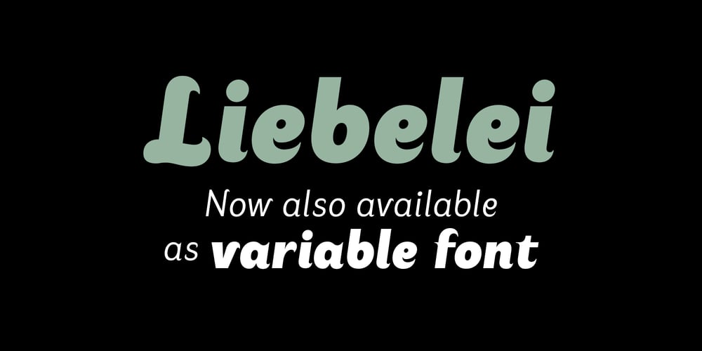 Liebelei Variable font