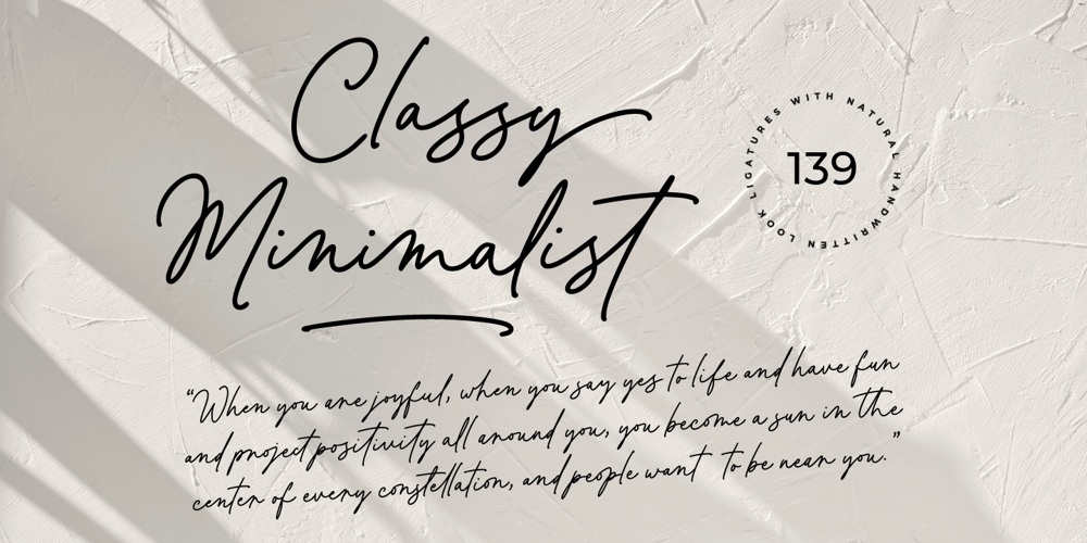 Classy Minimalist font