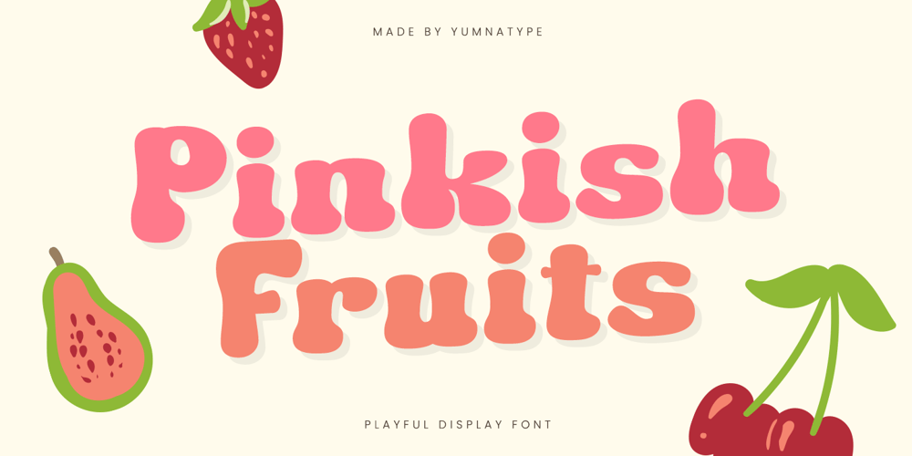 Pinkish Fruits font