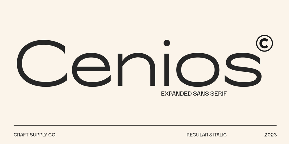 Cenios font