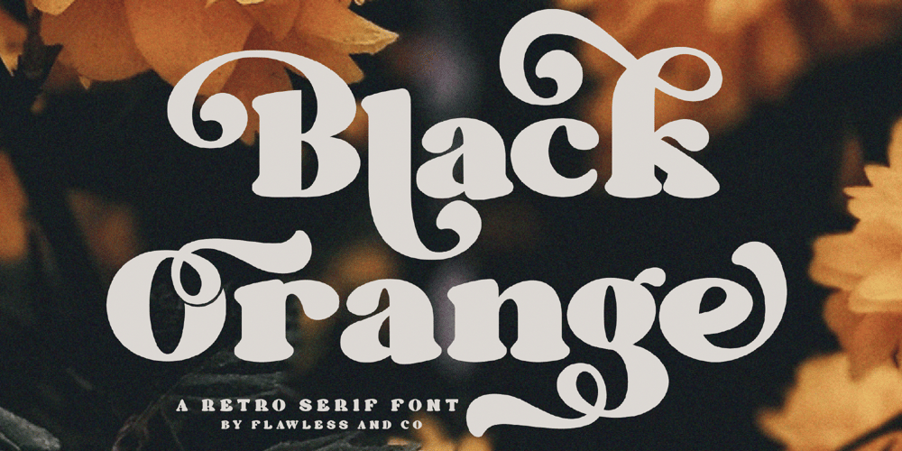 Black Orange font