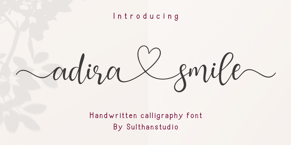 Adira smile font