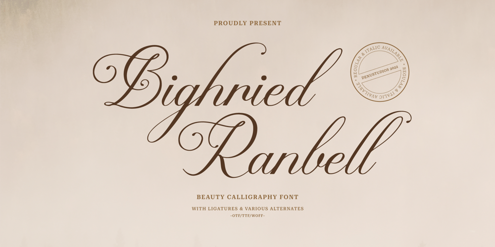 Bighried Ranbell font