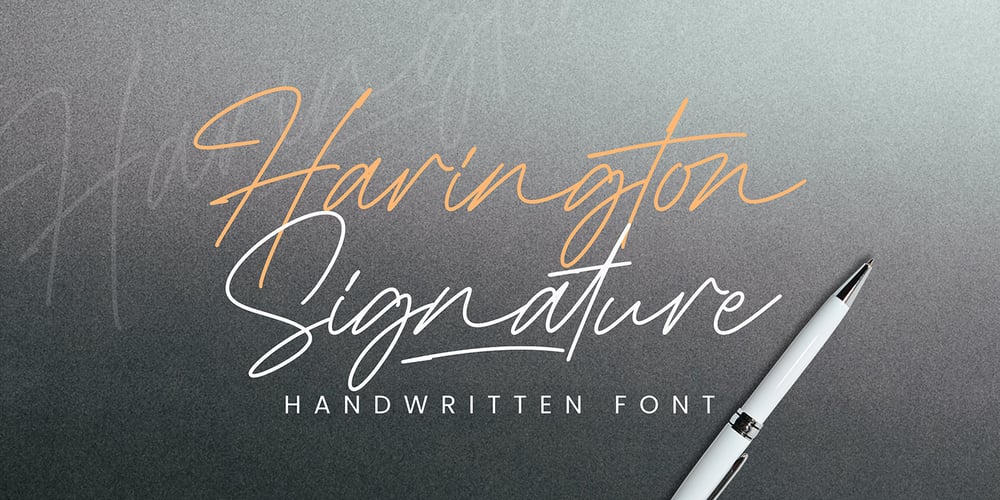 Harington Signature font