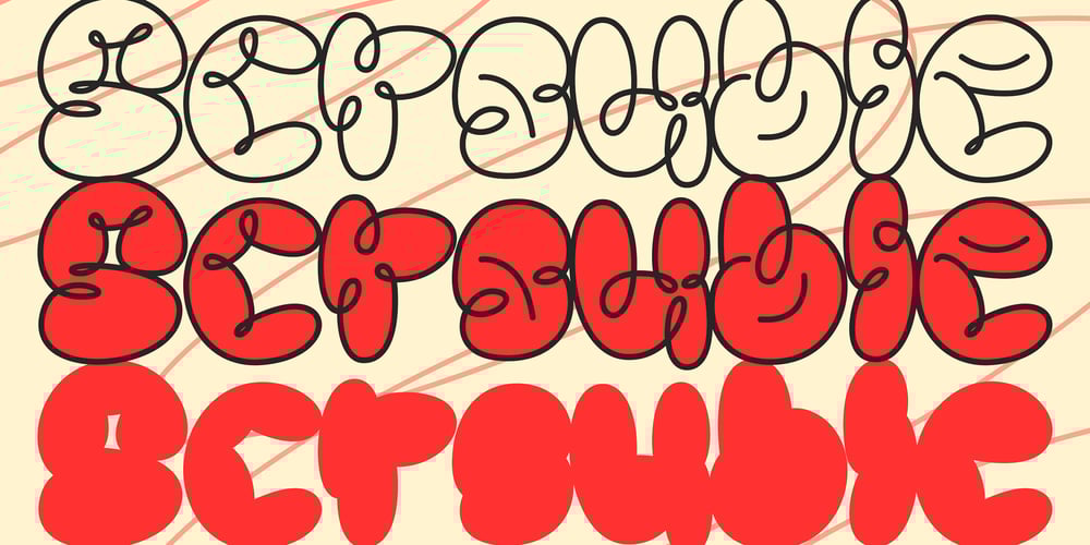 Scrouble Outline font