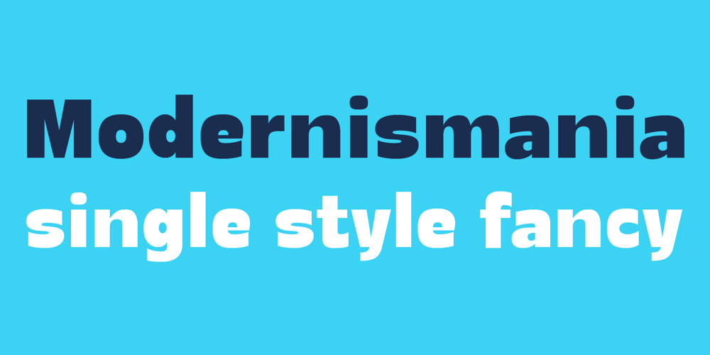 Modernismania font