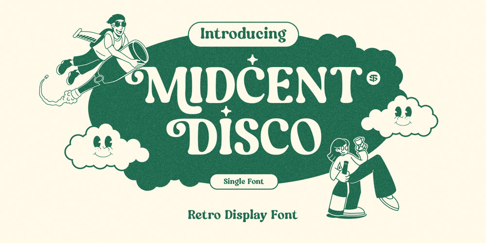 Midcent Disco font