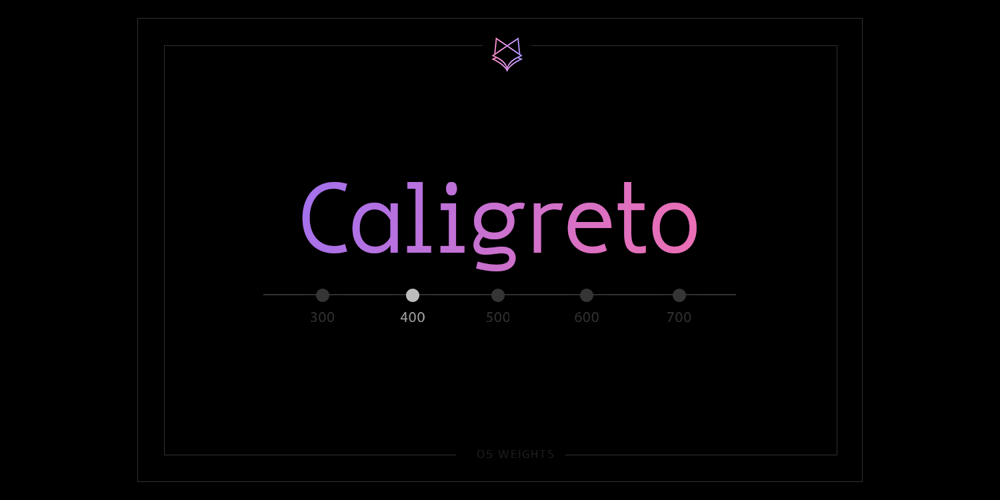 Caligreto font