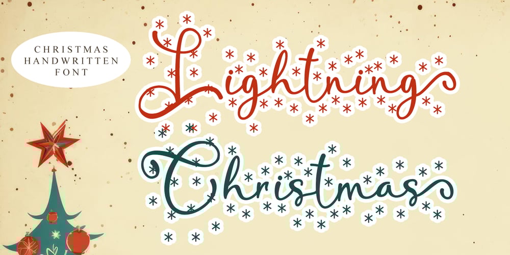 Lightning Christmas font