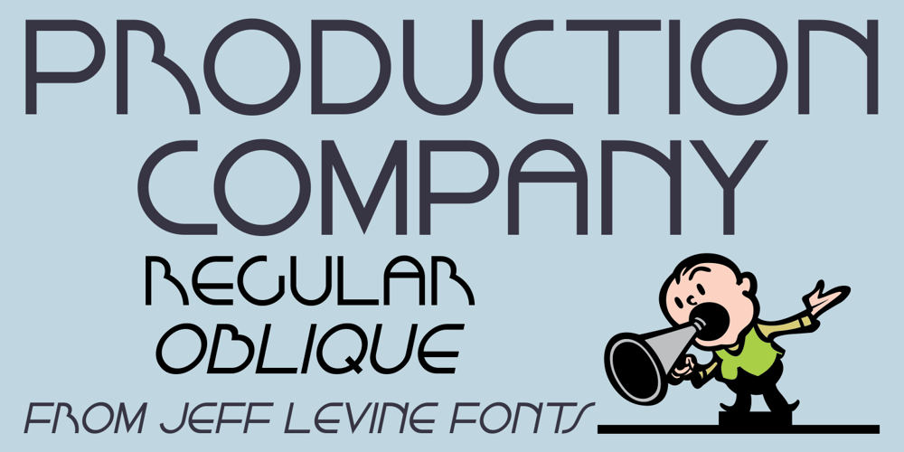 Production Company JNL font