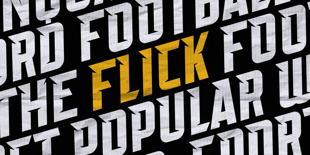 Flick font