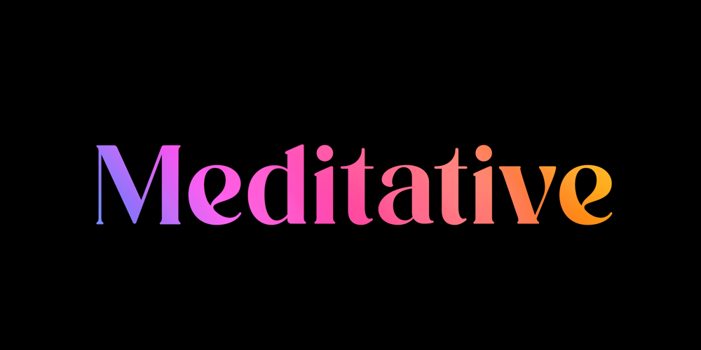 Meditative font