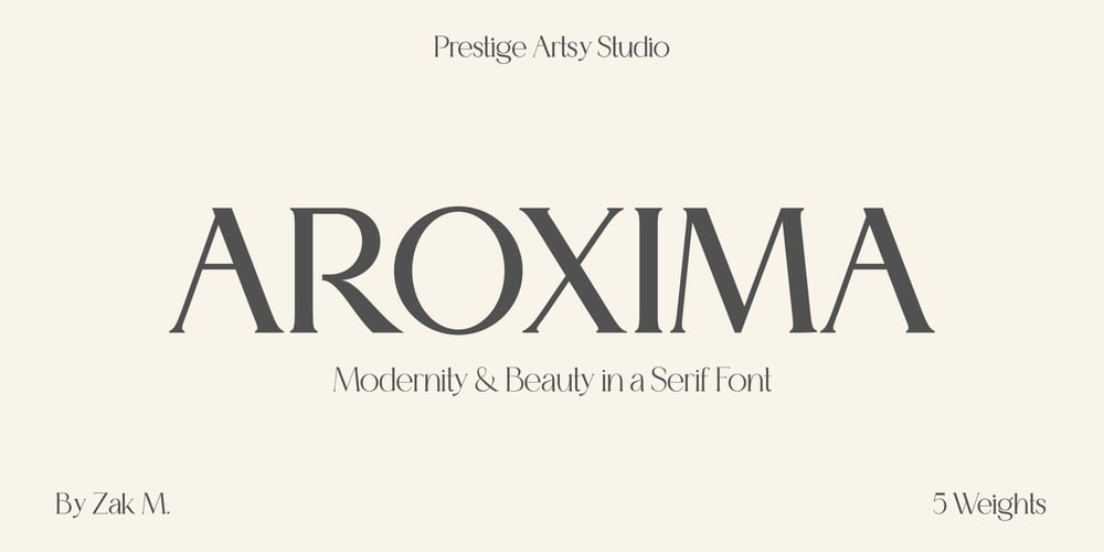 Aroxima font