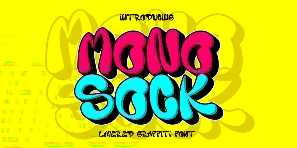 Monosock Layered Graffiti font