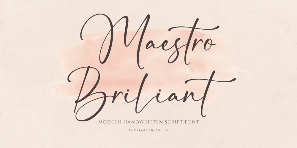 Maestro Briliant font