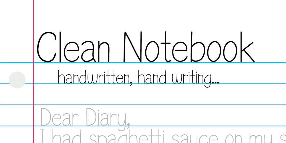 Clean Notes font