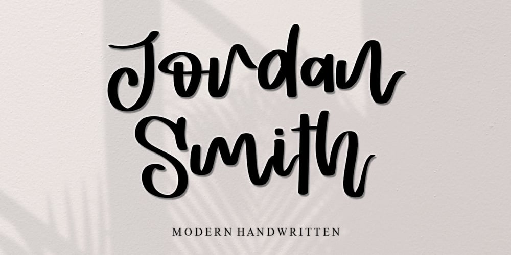 Jordan Smith font