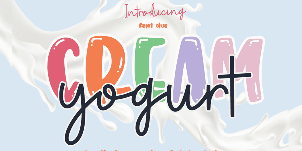 Cream yogurt font