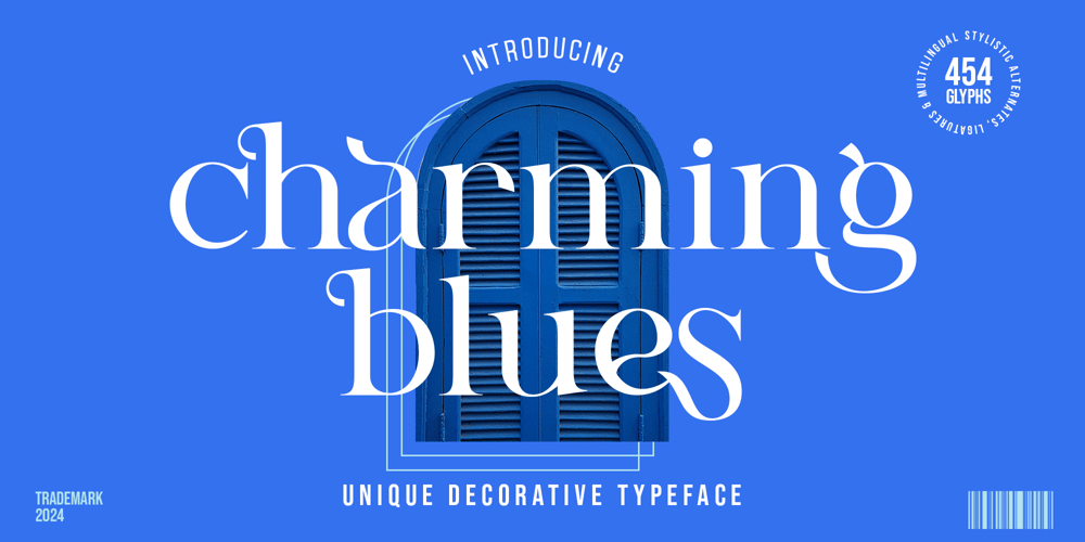 Charming blues font