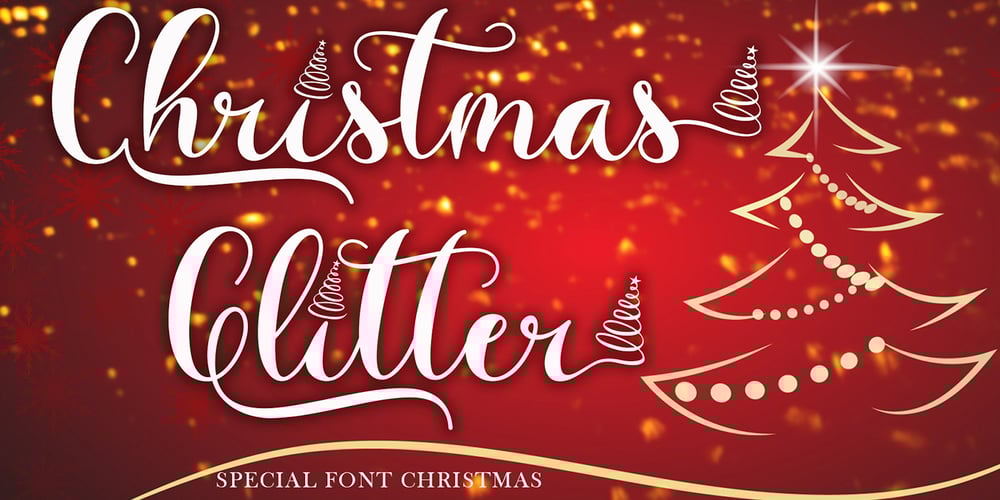 Christmas Glitter font
