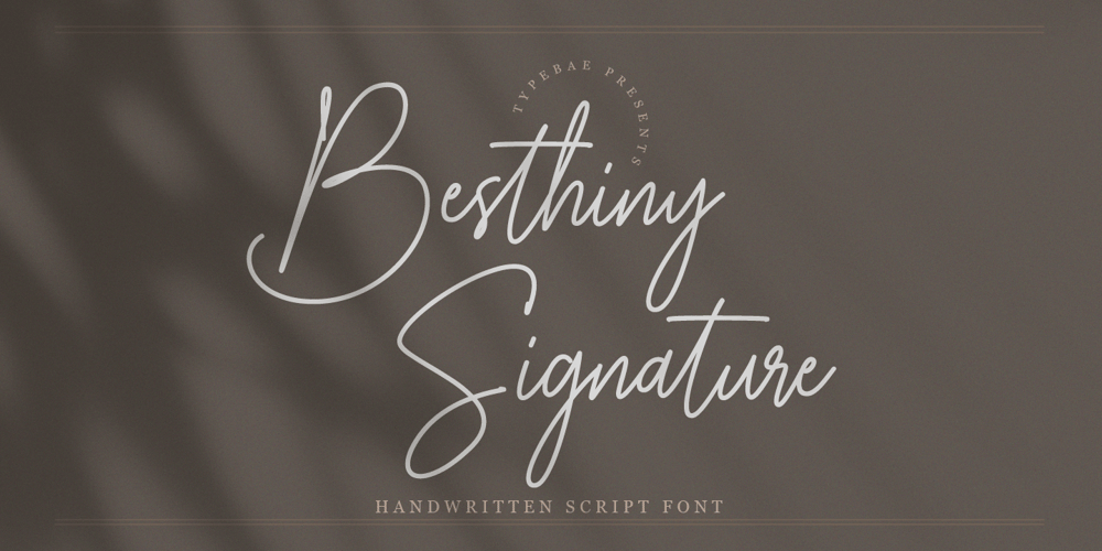 Besthiny Signature font