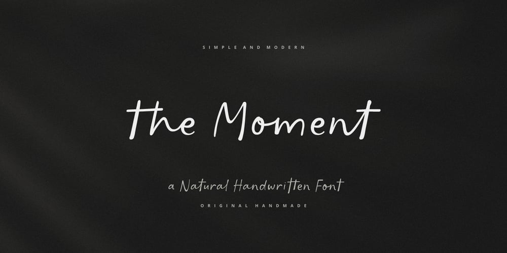 Moment Handwriting font
