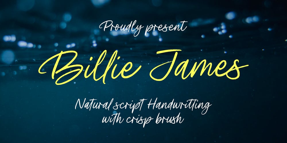 Billie James font